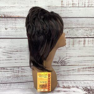 Dior #F1B/33 Black & Auburn Womens Punk Mullet Wig Classic Cap Adjustable Synthe